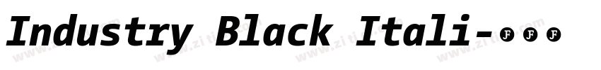 Industry Black Itali字体转换